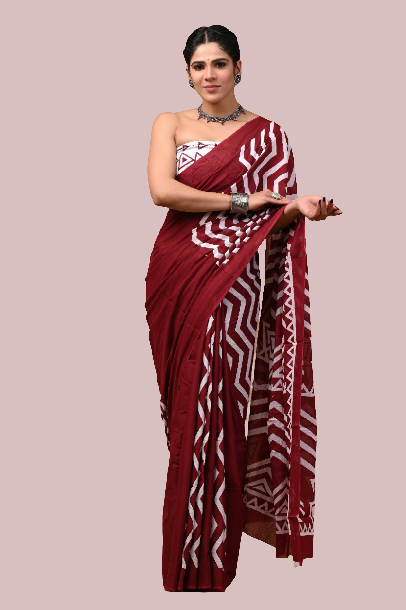 Mul mul cotton saree