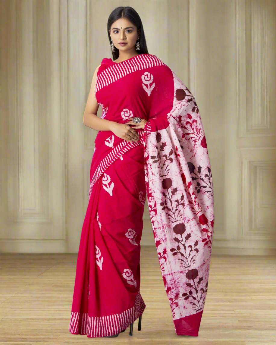 Mul mul cotton saree