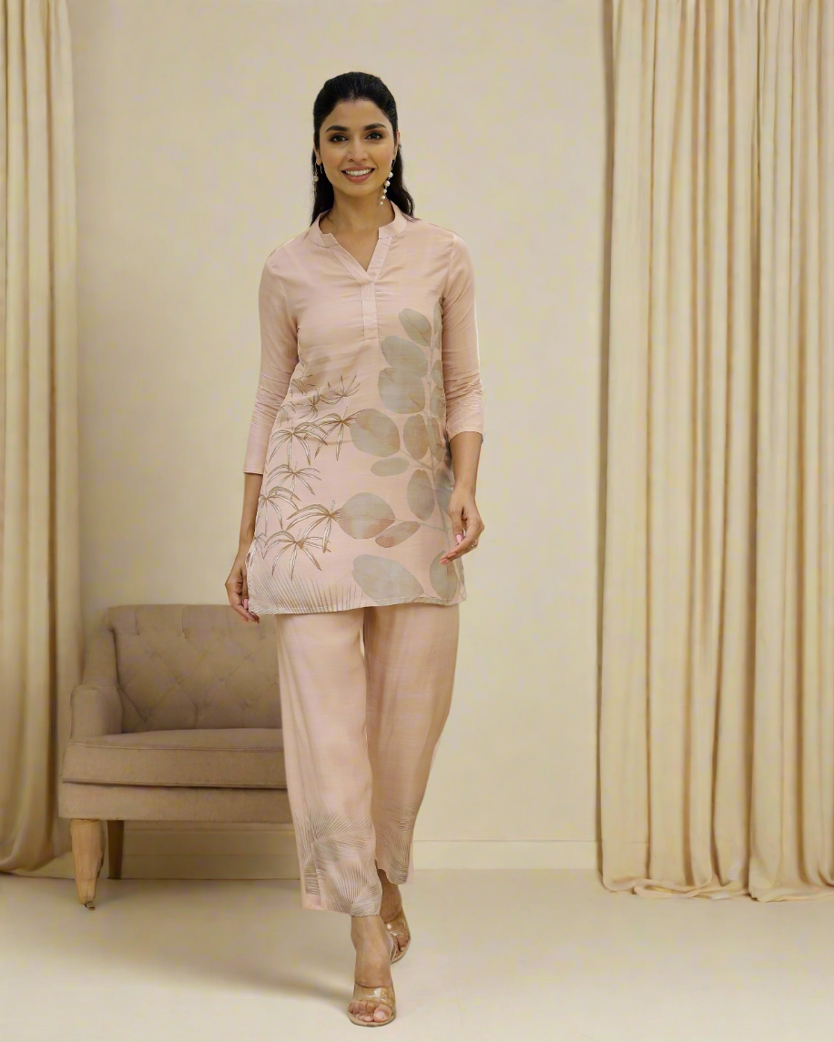 Muslin printed coord set