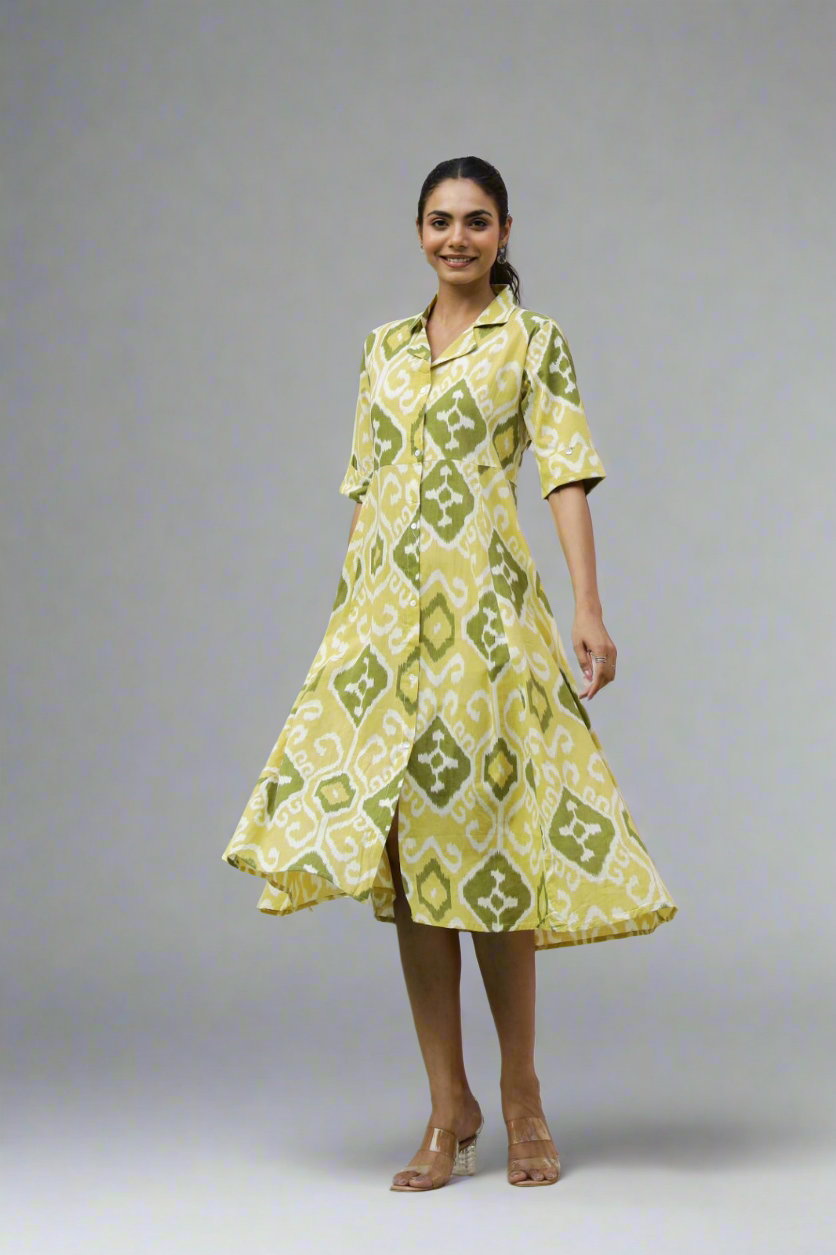 Cotton A-line dress
