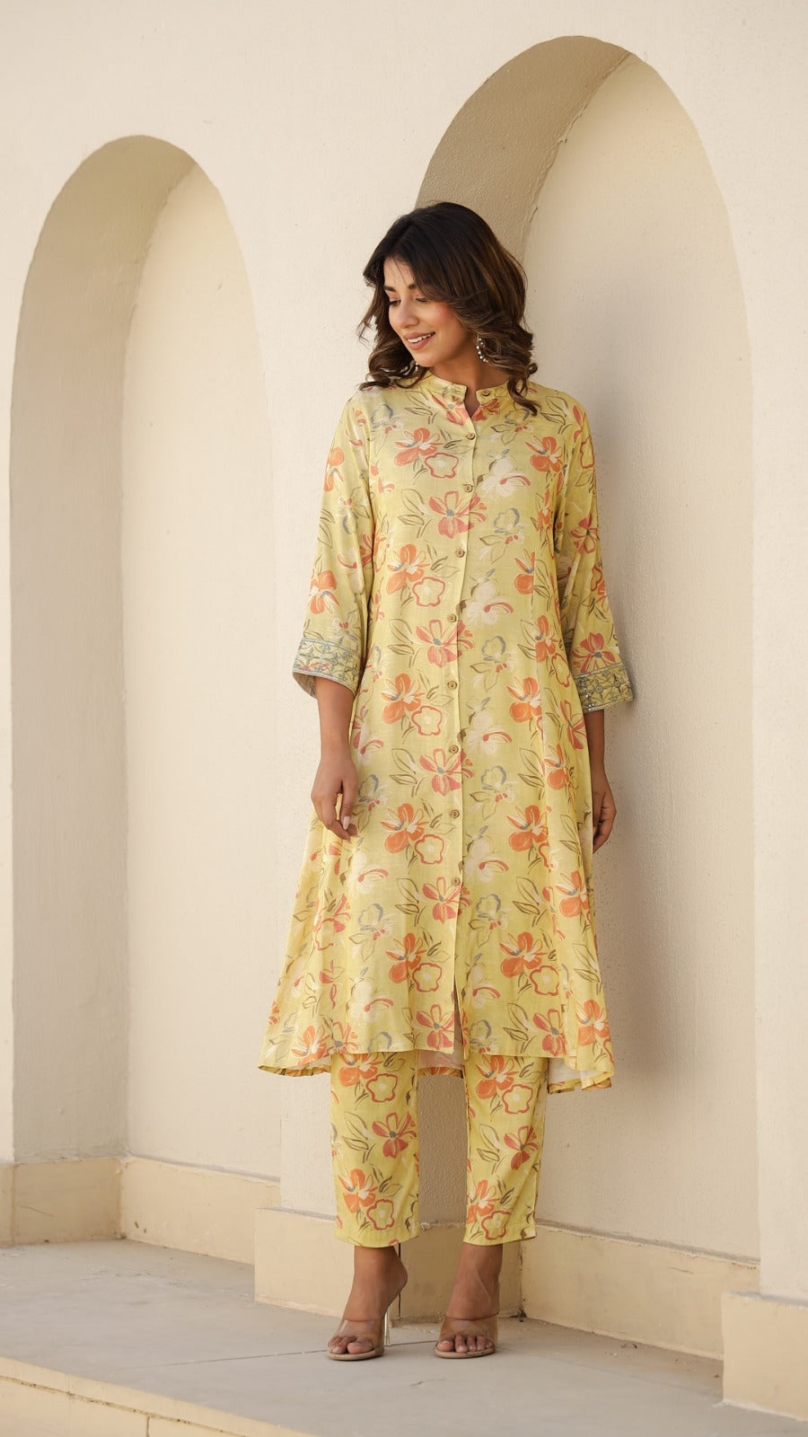Rayon stylish kurta and pant co-ord set
