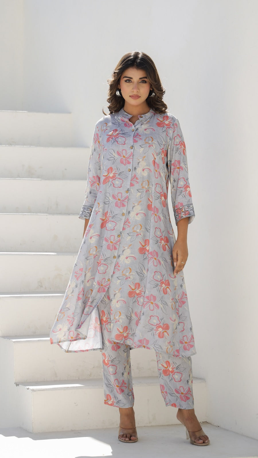Rayon stylish kurta and pant co-ord set
