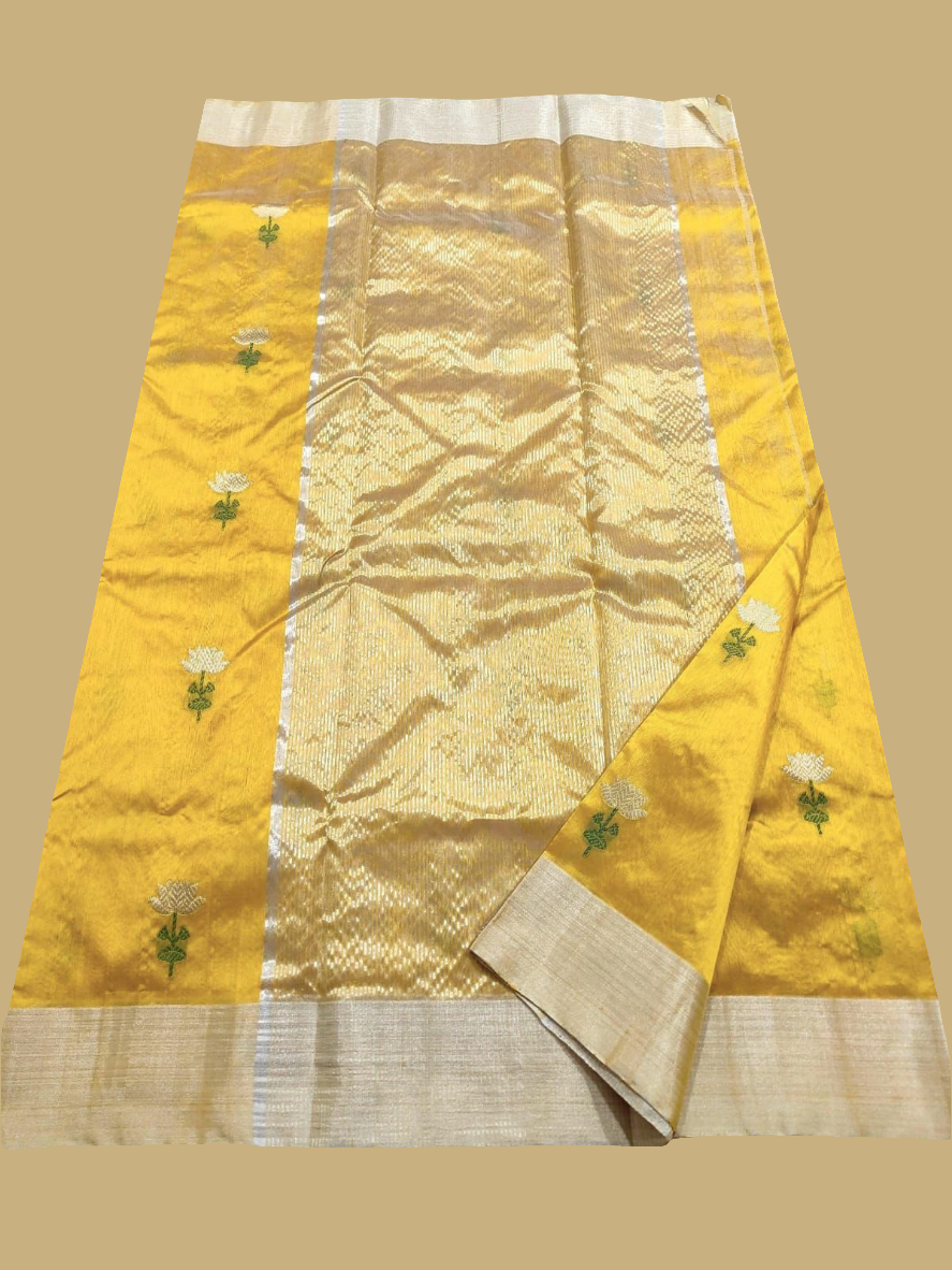 Pattu silk soft fabric all over meena buta chanderi handloom weave saree